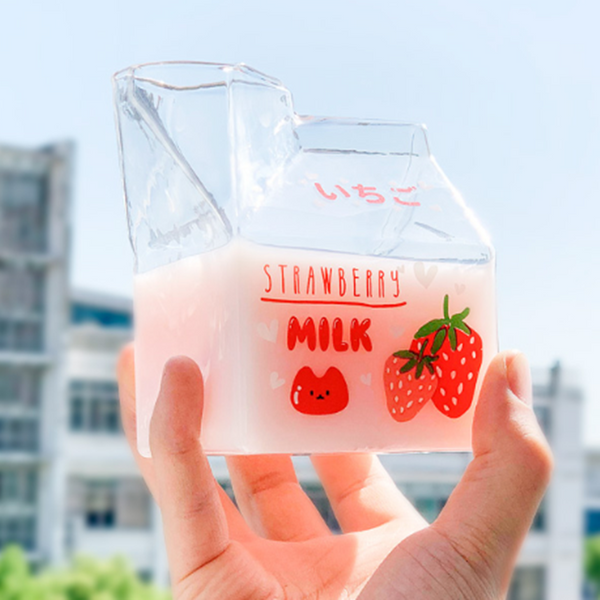 Strawberry Milk Glass Cup AD11527