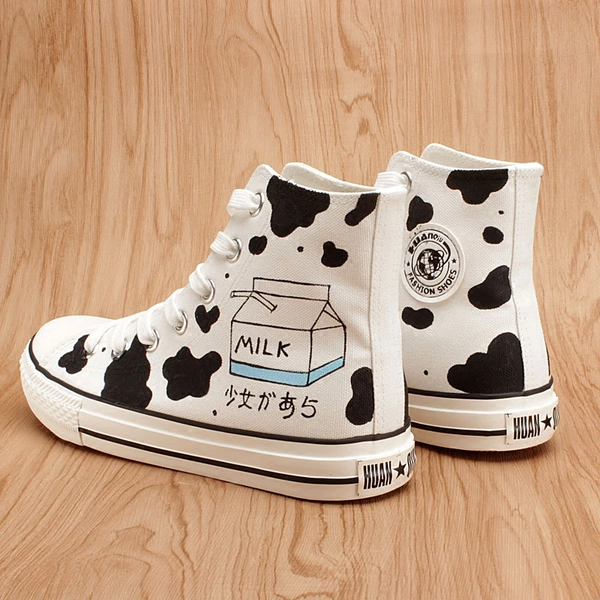 Cow Milk Canvas Shoes AD11019
