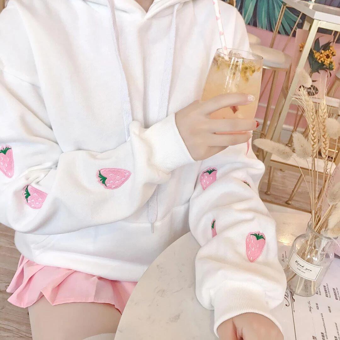 Strawberry Sleeve Hoodie AD10568