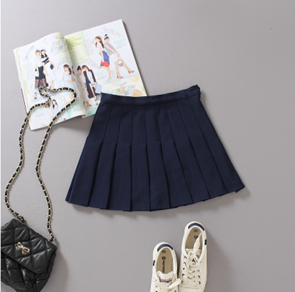 High Waist College Wind Tennis Pleated Skirt AD10098