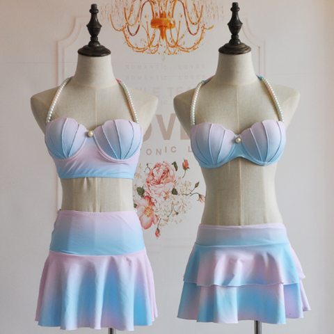 Sweet Gradient Shell Beachwear Bikini AD10029