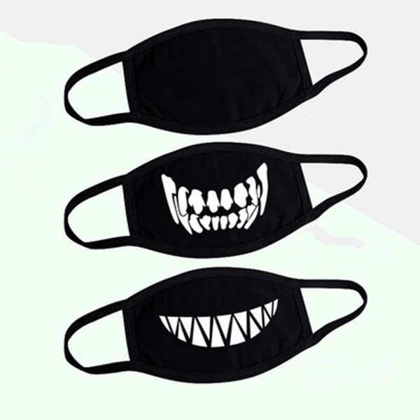 3PCS Black Expression Mask AD11015