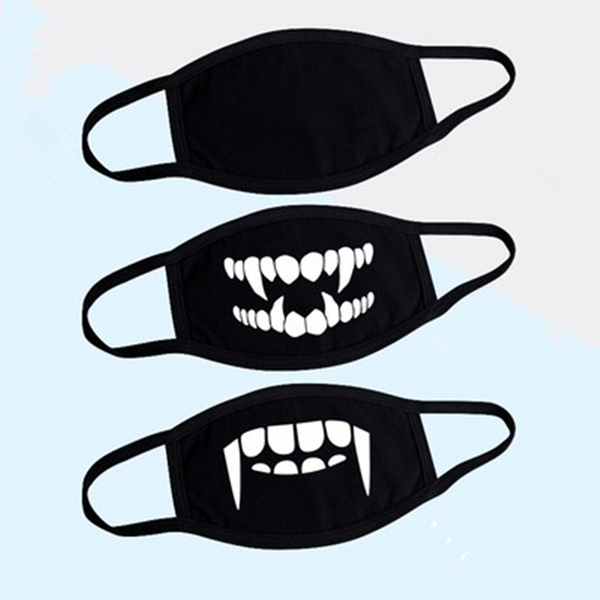 3PCS Black Expression Mask AD11015