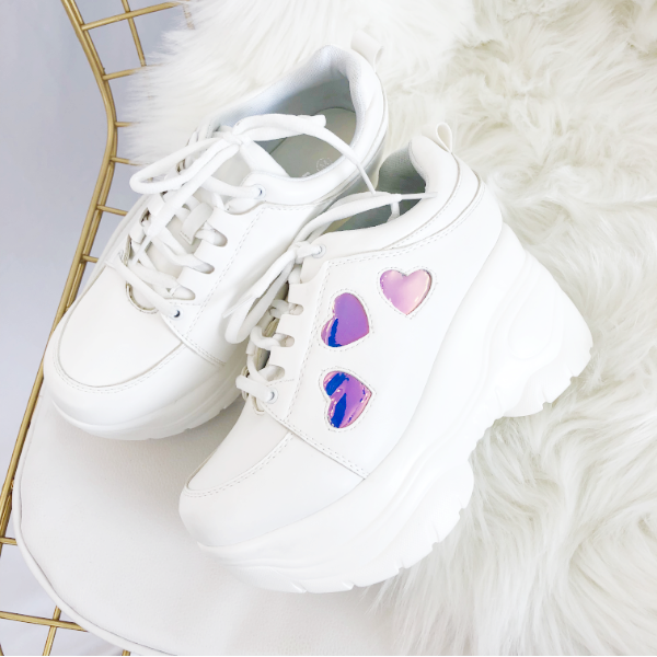 Retro Heart Laser Platform Shoes AD10238 Andester
