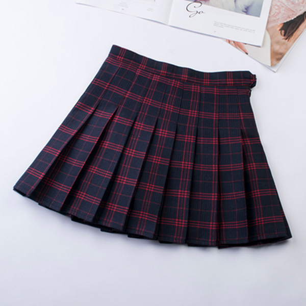 Kawaii Plaid Pleated Skirt AD11974