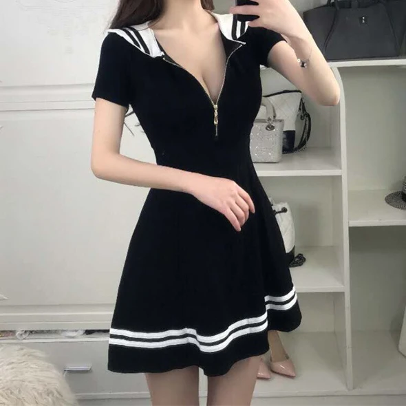 Seifuku Sailor Zipper Dress AD10906
