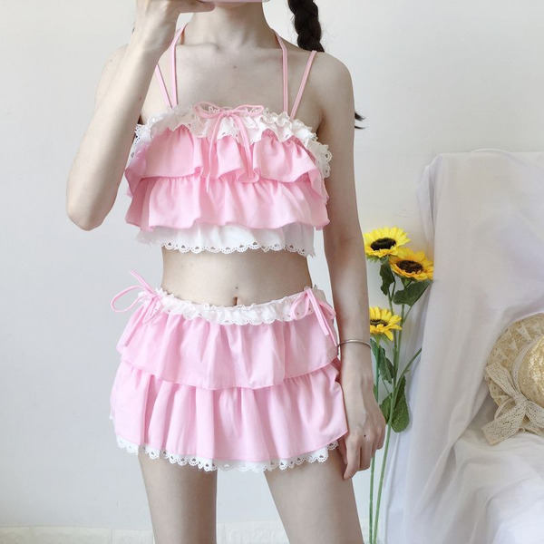 Lovely Falbala Bikini Suit AD0255