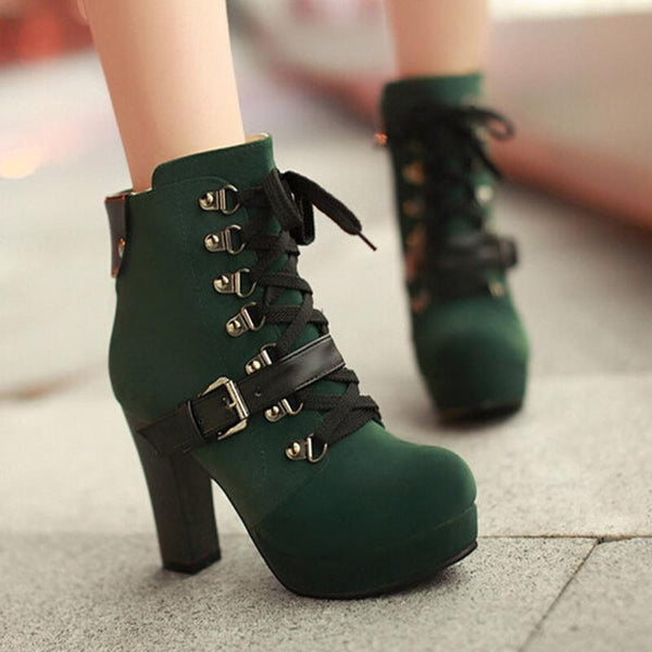 Women Pointed High-Heeled Martin Boots AD10242