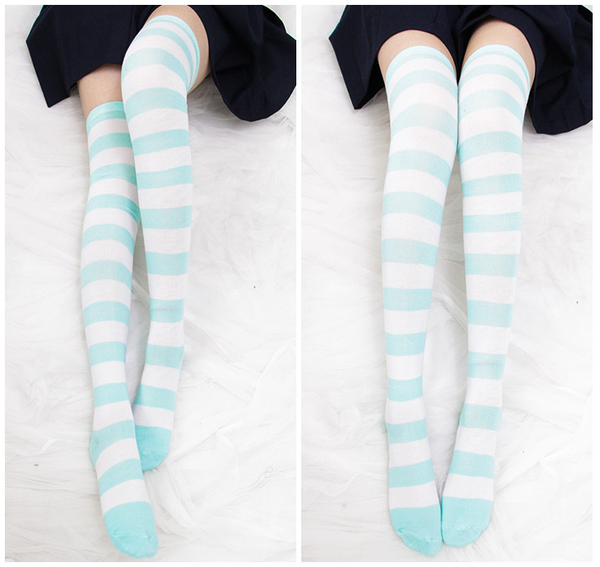 Japanese Cosplay Stripe Stockings AD10206
