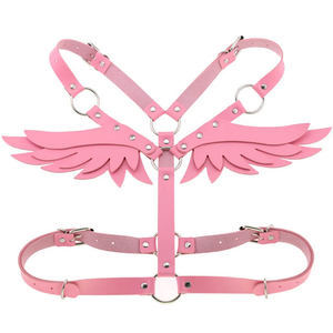 Gothic Punk Wings Harness Waist Shoulder Necklace AD10933