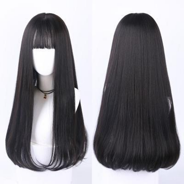 Black Long Straight Wig AD11686