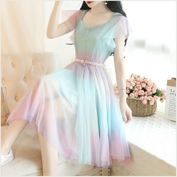 Rainbow Gradient Dress AD10981