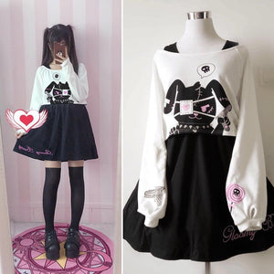 Cute Kawaii Bunny Two-Piece Dress AD10017