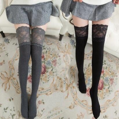 Cute Lace Knee-High Socks AD10090