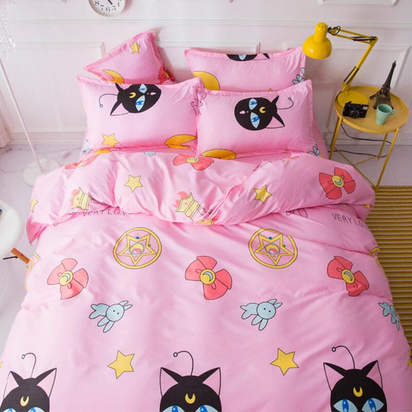 Pink Sailor Moon Luna Bedding Sheet AD10160