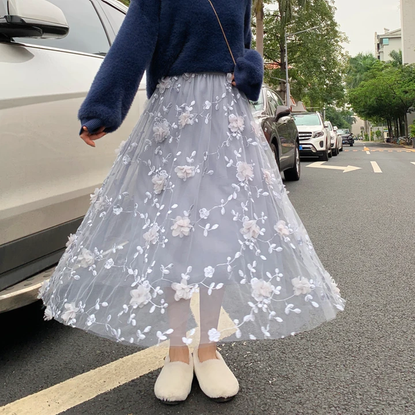 Fairy Flower Midi Skirt AD12715