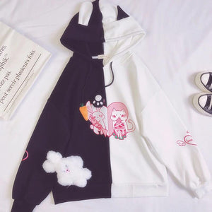 Cutie Rabbit Cat Split Hoodie AD10564