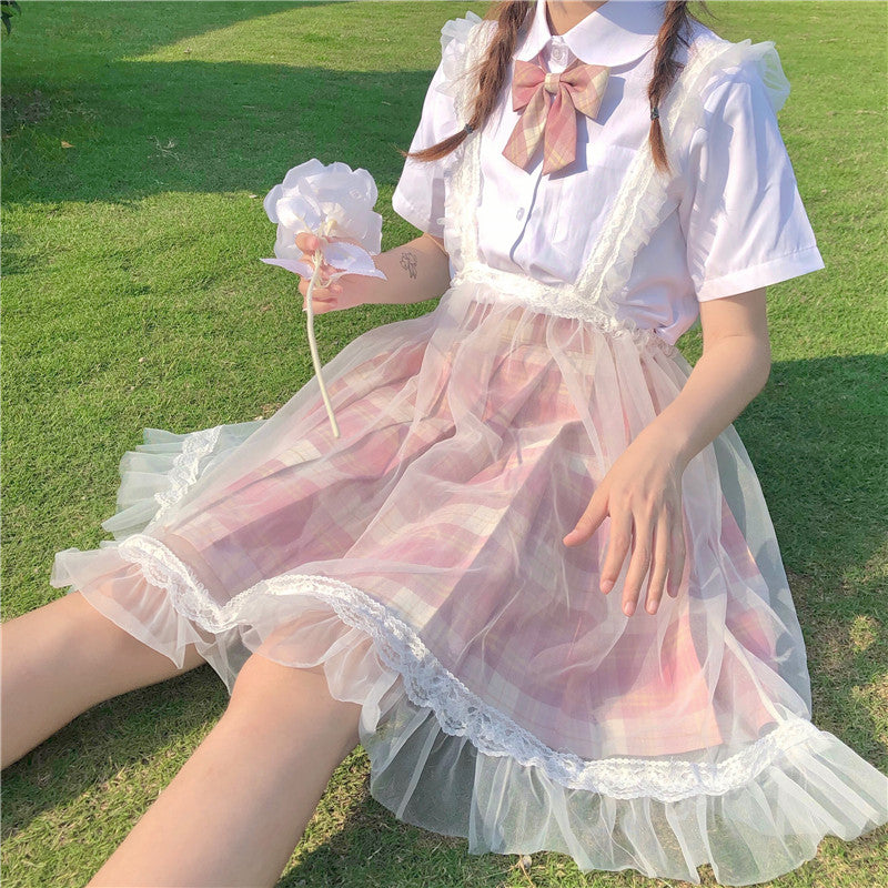 White Gauze Tutu Dress AD11386