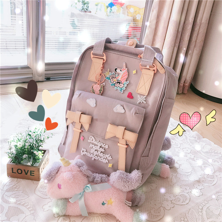 Unicorn Embroidery Backpack AD11774
