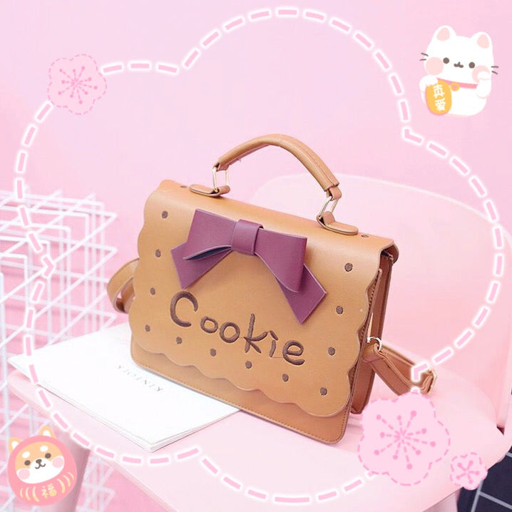 Pink/Brown Bowknot Embroidery Bag AD10956