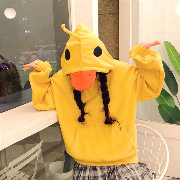 Cute Fleece Duck Hoodie AD11380