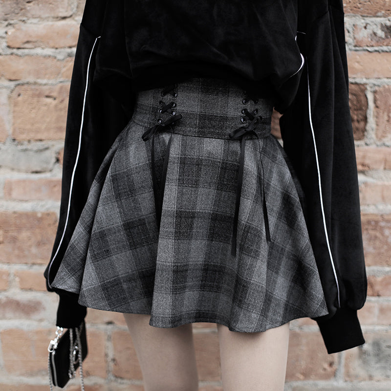 Lolita Grid Skirt AD11559