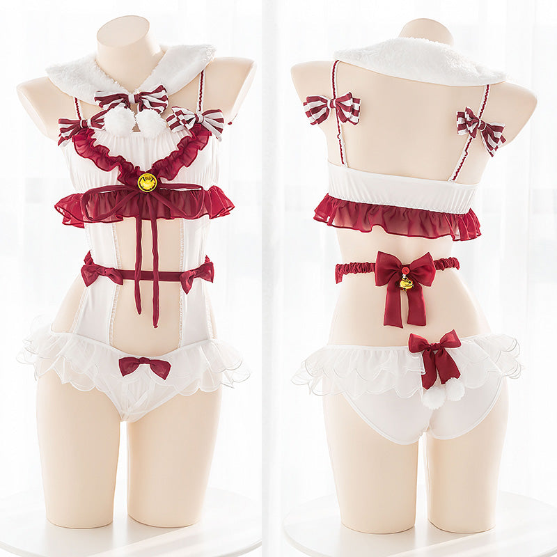 Cute Bow Conjoined Lingeries AD12636