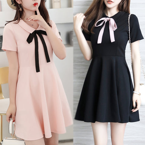 Korean Fashion Bow Dress AD11163