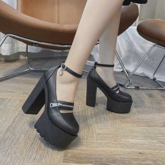 Girly Strap Zipper Shoes AD11618