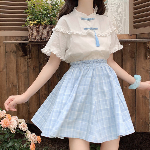 Sweet Country Cheongsam Top + Skirt Set AD11448