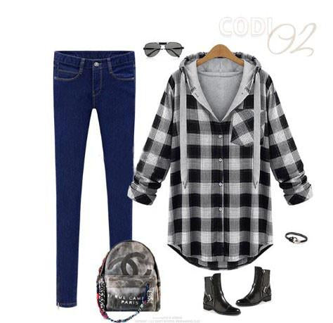 Grid Hooded AD0157