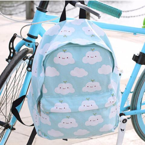 Cute Cartoon Clouds Printing Backpack AD0291