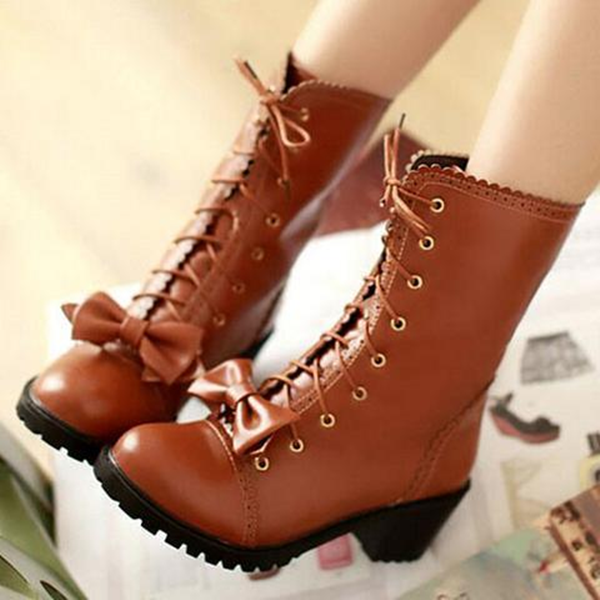 Cute Kawaii Bowknot Boots AD3260