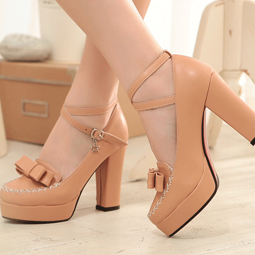 Sweet Bow Heeled Shoes AD10059