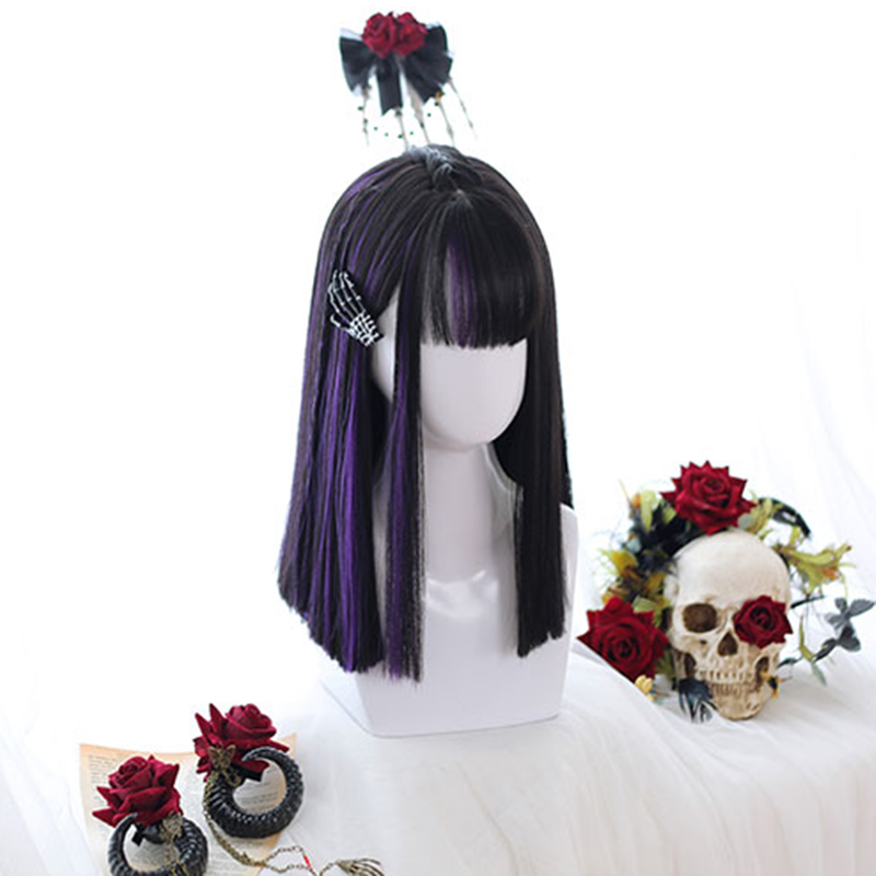 Lolita Purple Straight Hair Wigs AD11391