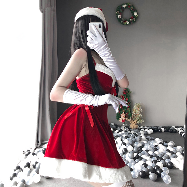 Christmas Plush Dress AD12558