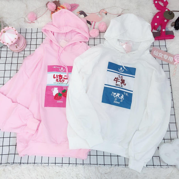 Strawberry / Milk Hoodie AD10035