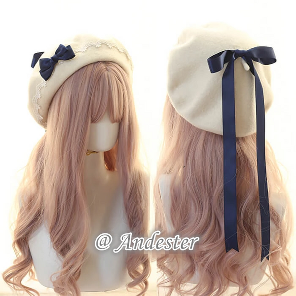 Sweet Bow Berets Cap AD11339