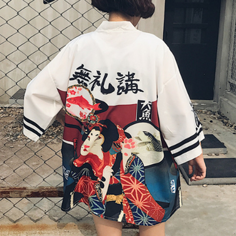 Printing Bathrobe Kimono AD11134