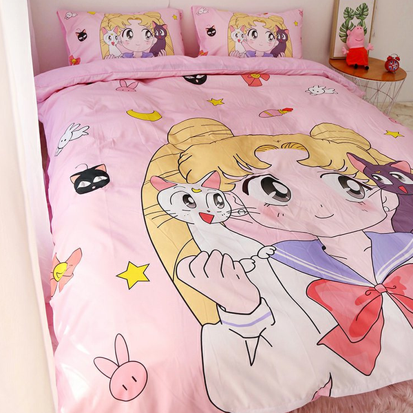 Pink Sailor Moon Bed Sheet Set AD10422