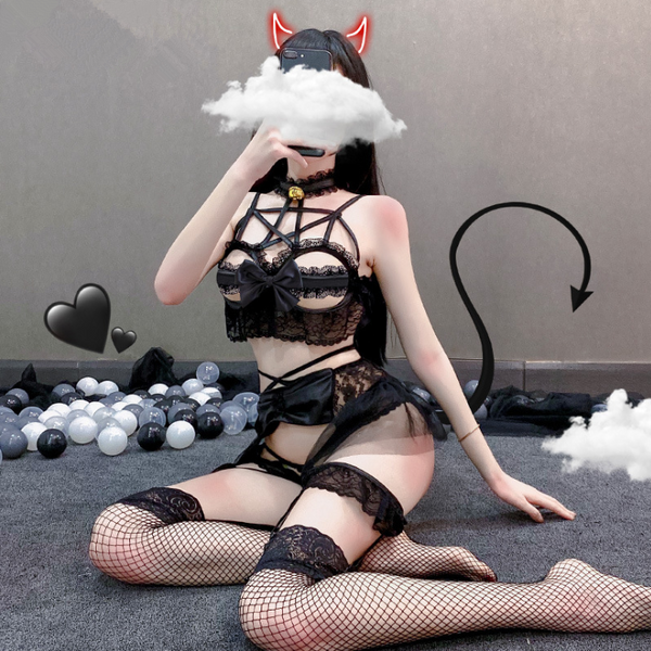 Lace Devil Underwear Set AD10246