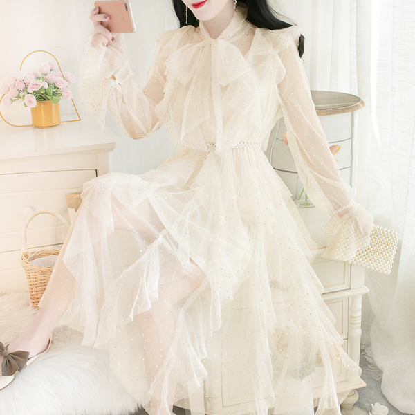 Sweet Net Yarn Dress AD12523