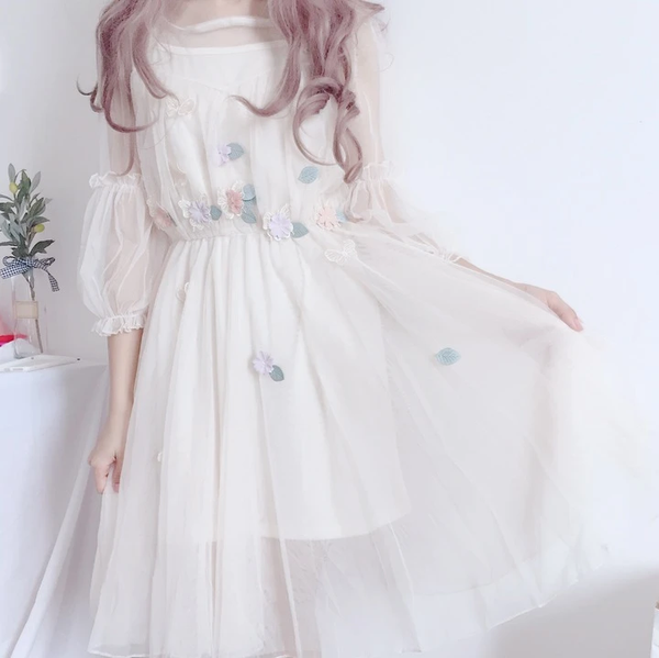 Fairy Floral Gauze Dress AD10825