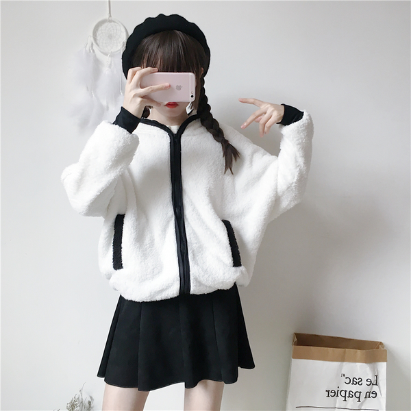 Panda Hoodie Zipper Coat AD10518