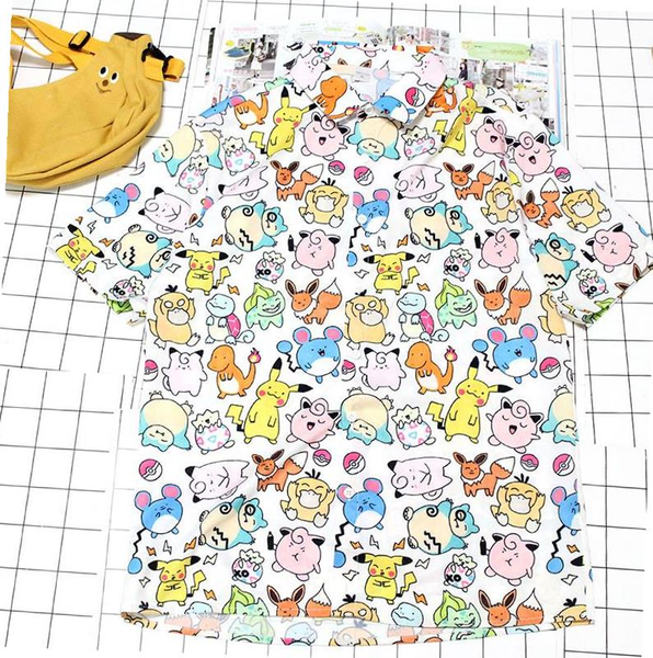 Kawaii Pokemon Printing Blouse/Shirt AD10439