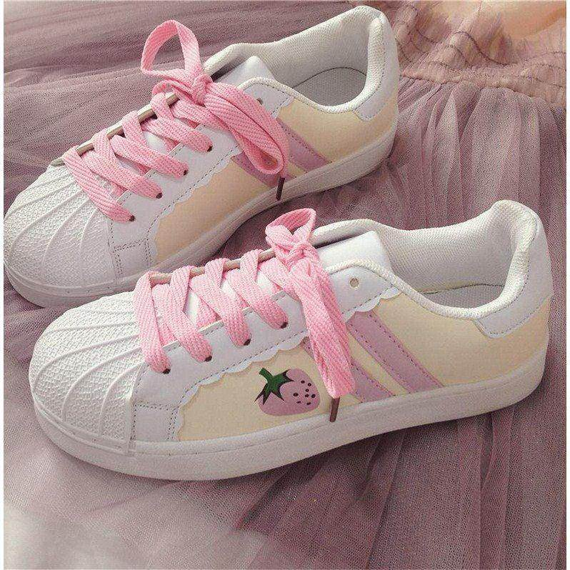Cute pink adidas shoes hot sale