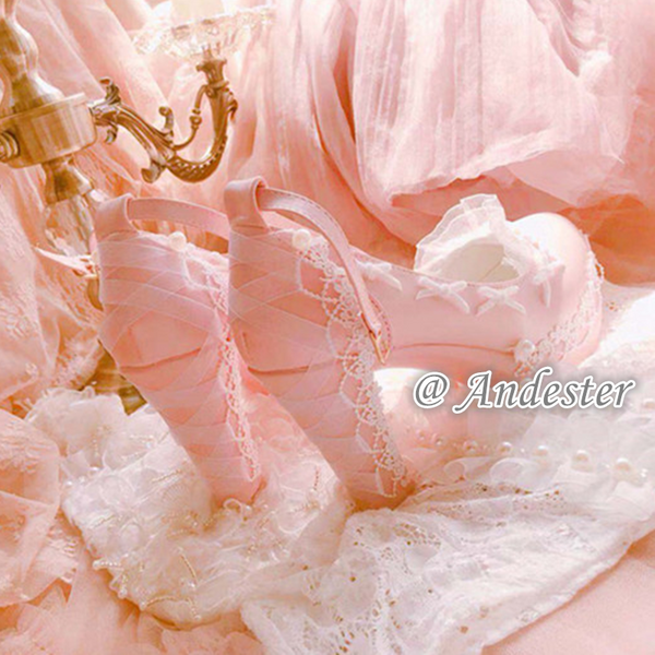 Lace Bow Lolita Shoes AD11374