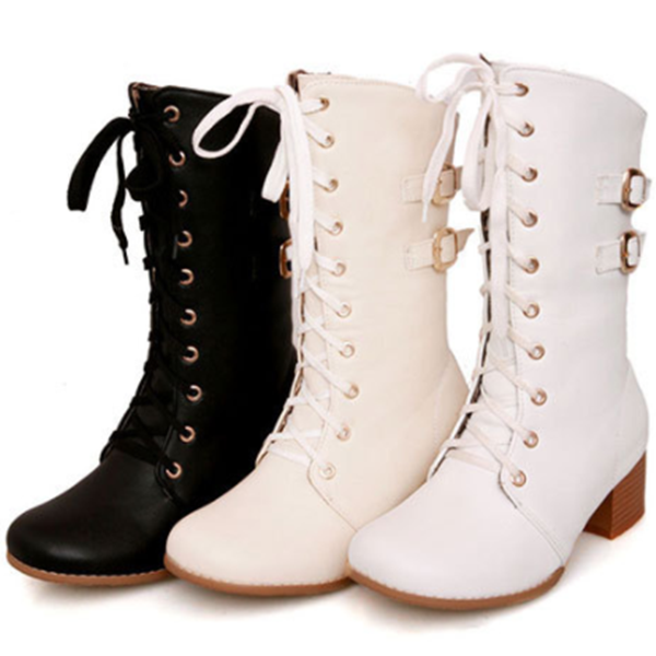 Fashion Metal Buckle Martin Boots AD10257