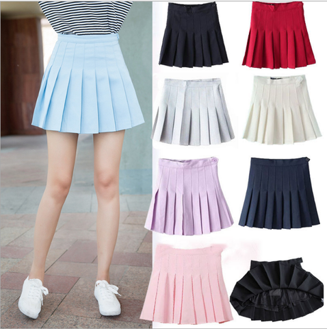 High Waist College Wind Tennis Pleated Skirt AD10098