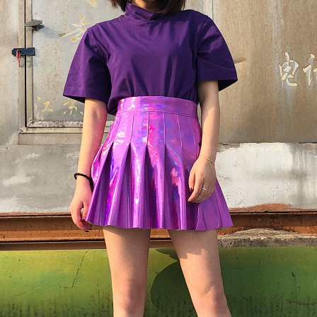 Harajuku Laser Pleated Skirt AD10041